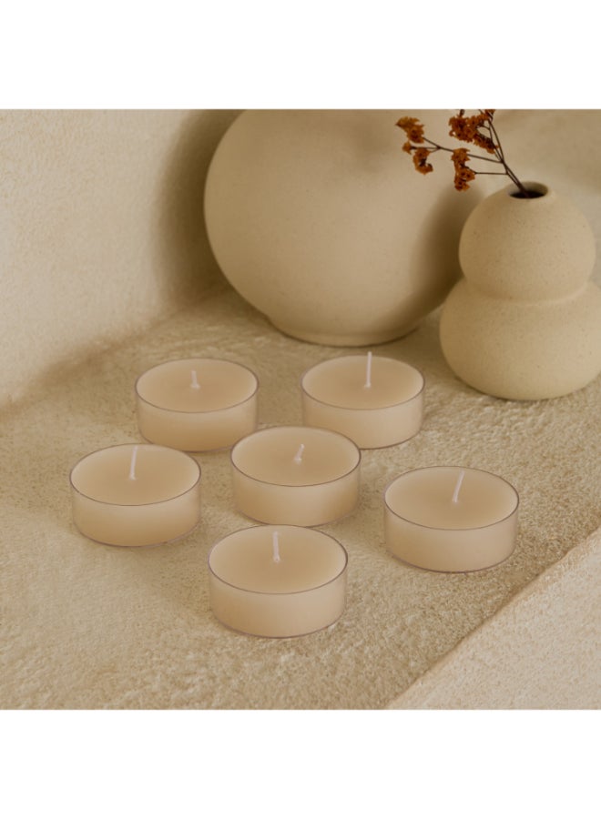 Home Box Luna Unscented Jumbo Tealight Candle Set - 6 Pieces - Image 1